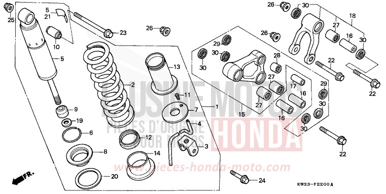 KISSEN, HINTEN von Dominator 250 CHECKER BLACK METALLIC (NH217K) von 1989